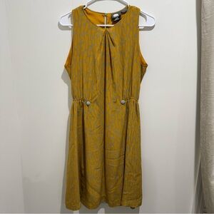 Girls from Savoy Mustard Yellow Silk Sleeveless‎ Midi Dress Anthropologie Size M